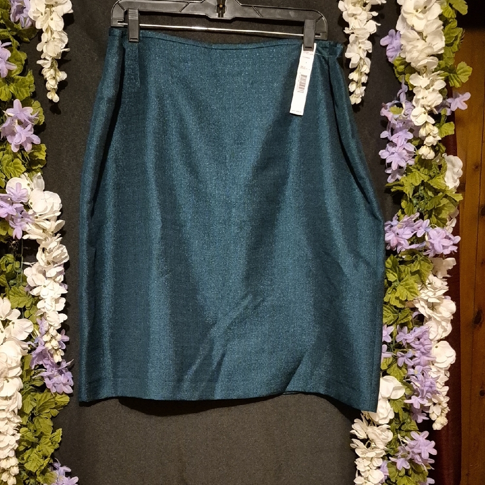 Preston & York Green Sparkle Pencil Skirt NWT